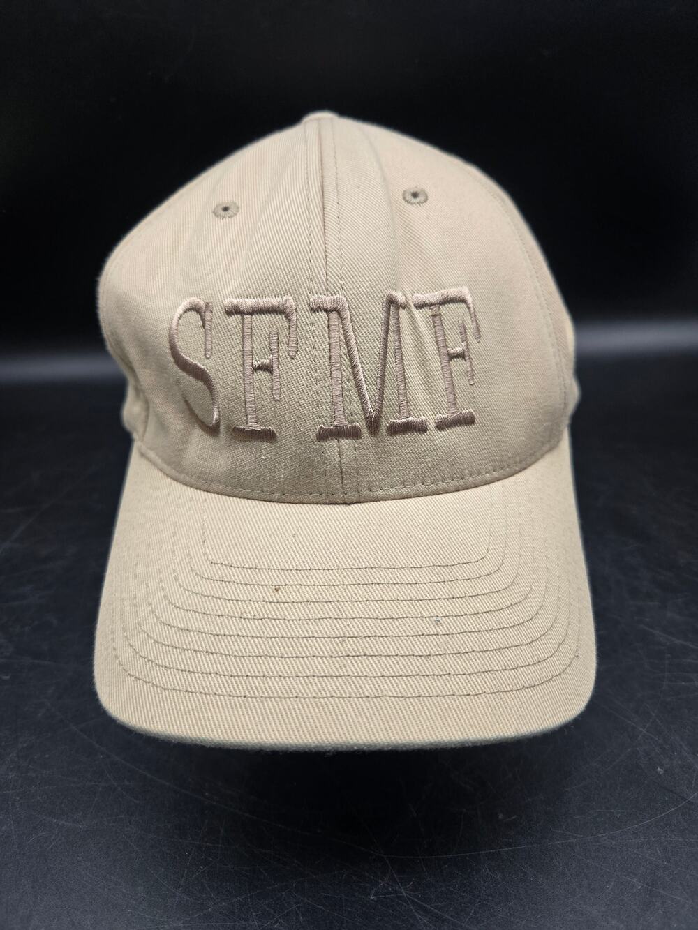 SFMF Embroidered Flexfit Hat Tan Baseball Cap L/XL Yupoong Military Tactical